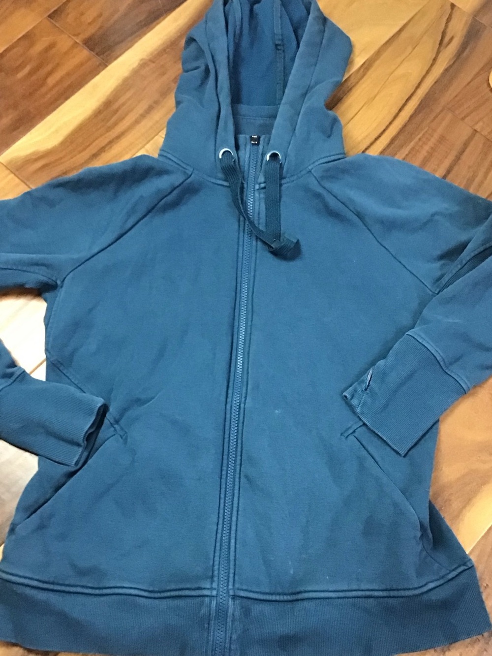 Athleta Triumph Hoodie Jacket Teal size Large - Picture 4 of 8